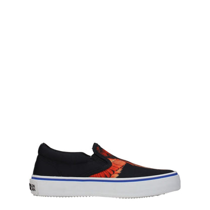 Marcelo Burlon Black Fabric Slip-On Loafers