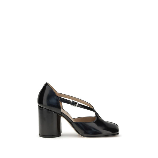 Margiela Black Calf Leather Bos Taurus High Heel Pumps