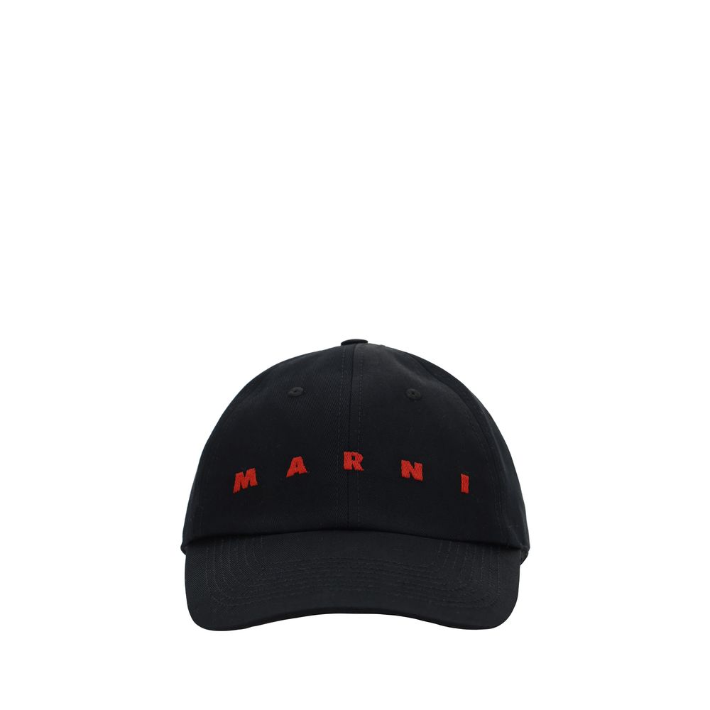 Marni Black Cotton Cap (Baseball Hat)