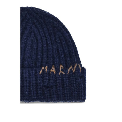Marni Blue Wool Beanie Marni