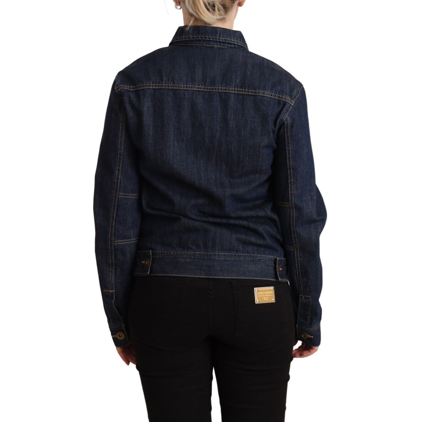 Master Coat Dark Blue Button Down Long Sleeves Denim Jacket