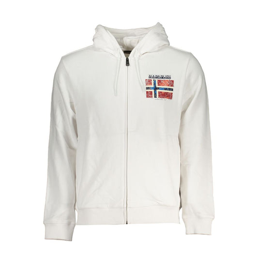 Napapijri "Bianco Cotton Men's Sweatshirt with Hood"