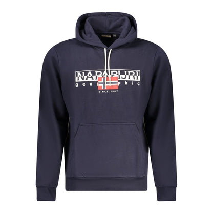 Napapijri Blue Cotton Men's Hooded Sweatshirt