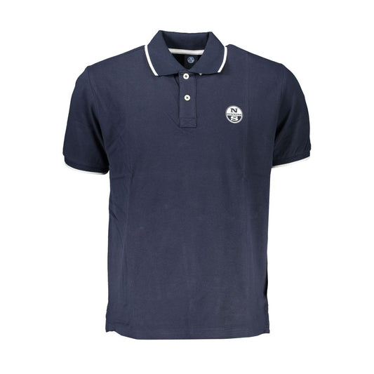 North Sails Blue Cotton Men Polo Shirt