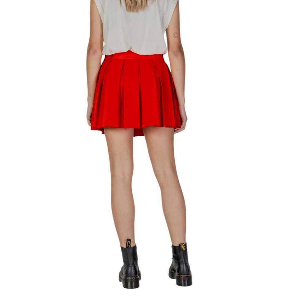 Only Red Recycled Polyester Mini Skirt