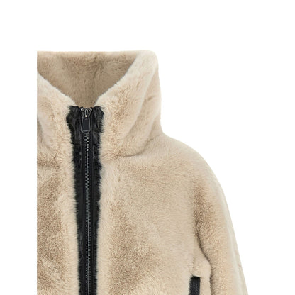 PINKO Beige Polyester Full-Length Jacket