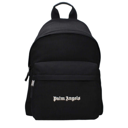 Palm Angels Black Fabric Backpack 1728,75667636384,Backpacks - Bags,Bags,Black,Men,New with tags,Palm Angels