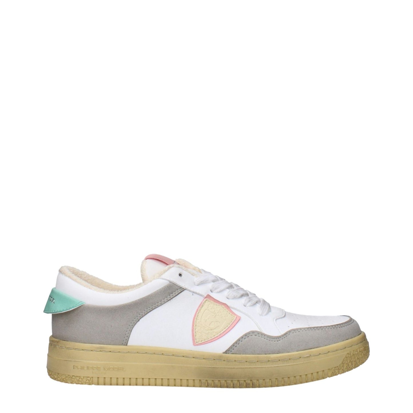 Philippe Model White Leather Low Top Sneakers