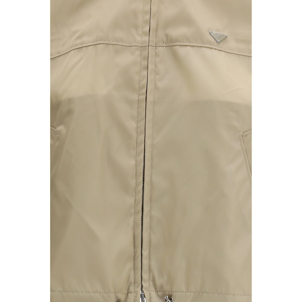 Prada Beige Recycled Polyamide Shell Jacket