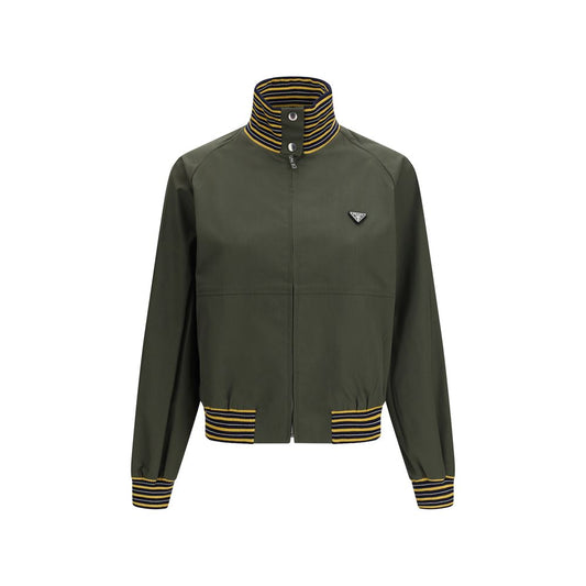 Prada Bicolor Polyester Bomber 1728,72470364320,Bicolor,Bombers - Jackets & Coats - Clothing,Clothing,IT42 | L,Jackets & Coats - Clothing,New with tags,Prada,Women