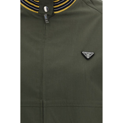 Prada Bicolor Polyester Bomber 1728,72470364320,Bicolor,Bombers - Jackets & Coats - Clothing,Clothing,IT42 | L,Jackets & Coats - Clothing,New with tags,Prada,Women