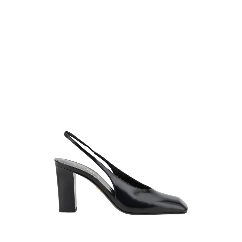 Prada Black Calf Leather Pumps