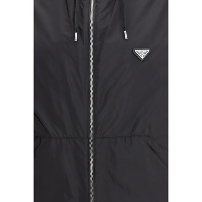 Prada Black Recycled Polyamide Shell Jacket