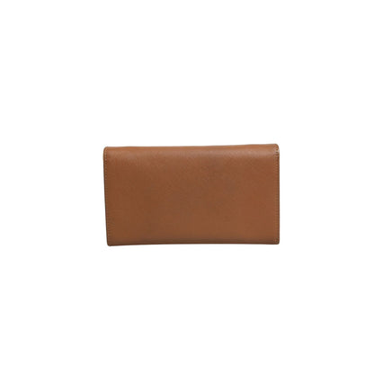 Prada Brown and Gold Wallet Strap