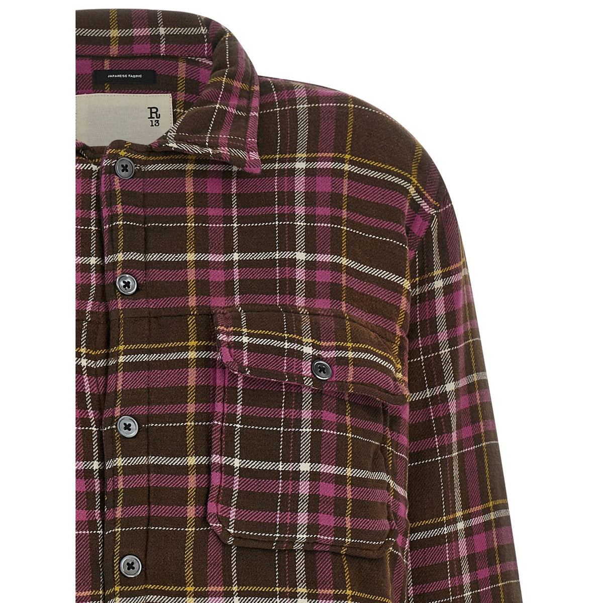 R13 Brown Cotton Shell Jacket