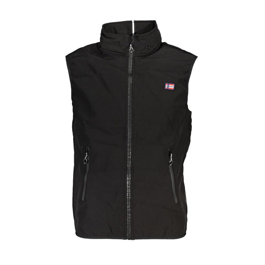 Scuola Nautica Black Polyester Men's Vest Scuola Nautica