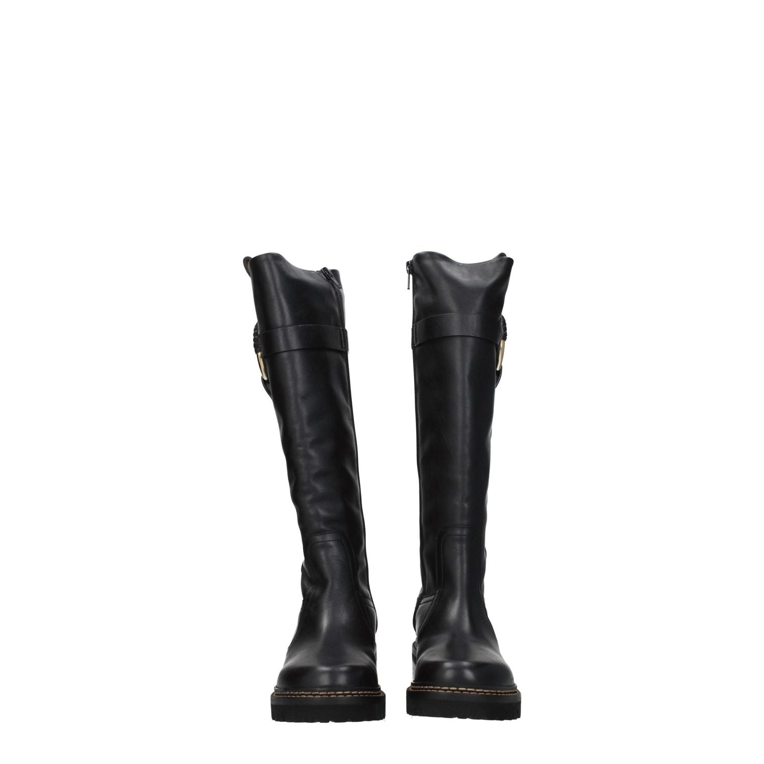 See By Chloé Black Leather Over The Knee