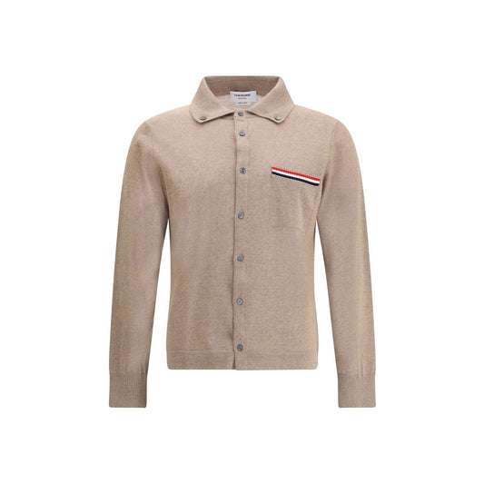 Thom Browne Beige Fleece Wool Cardigan Thom Browne