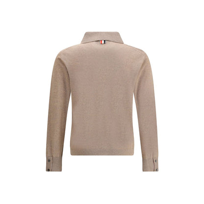 Thom Browne Beige Fleece Wool Cardigan Thom Browne