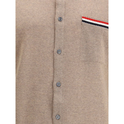 Thom Browne Beige Fleece Wool Cardigan Thom Browne