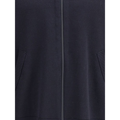 Thom Browne Blue Fleece Wool Cardigan Thom Browne