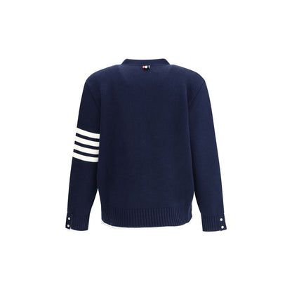 Thom Browne Blue Merino Wool Cardigan Thom Browne