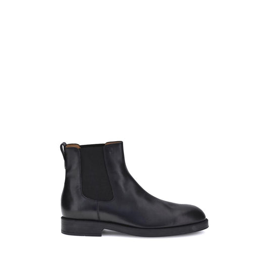 Tod's Black Calf Leather Bos Taurus Chelsea Boots Tod's