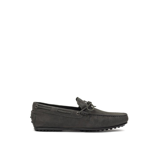 Tod's Gray Nubuc Leather Moccassin Tod's