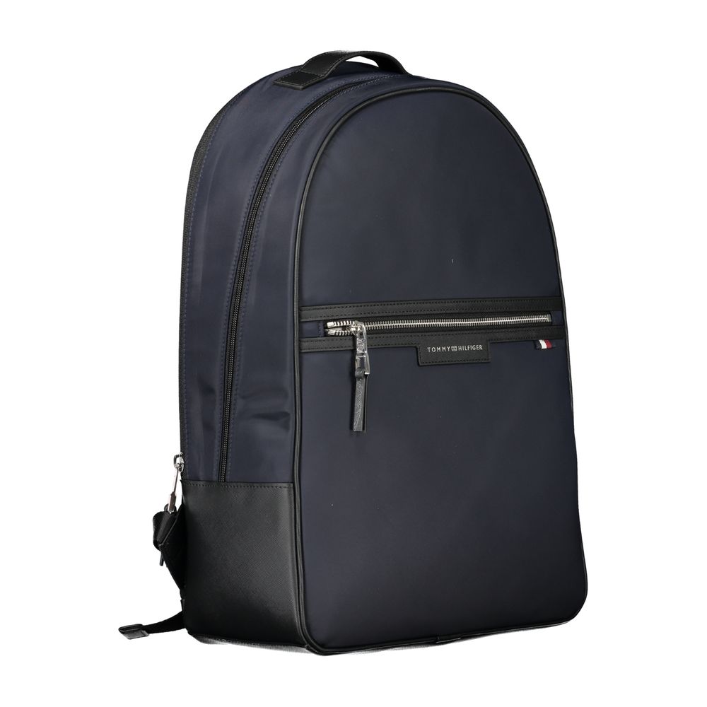 Tommy Hilfiger Blue Recycled Polyester Men Backpack