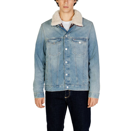 Tommy Hilfiger Jeans Light Blue Cotton Denim Jacket Tommy Hilfiger Jeans