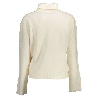 U.S. POLO ASSN. White Acrylic Women Sweater