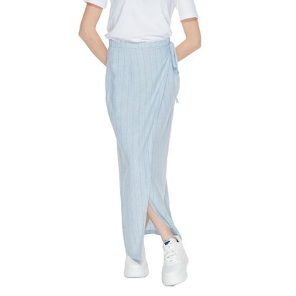 Vero Moda Light Blue Linen Long Skirt