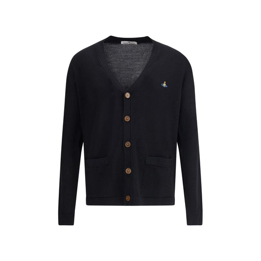 Vivienne Westwood Black Fleece Wool Cardigan Vivienne Westwood