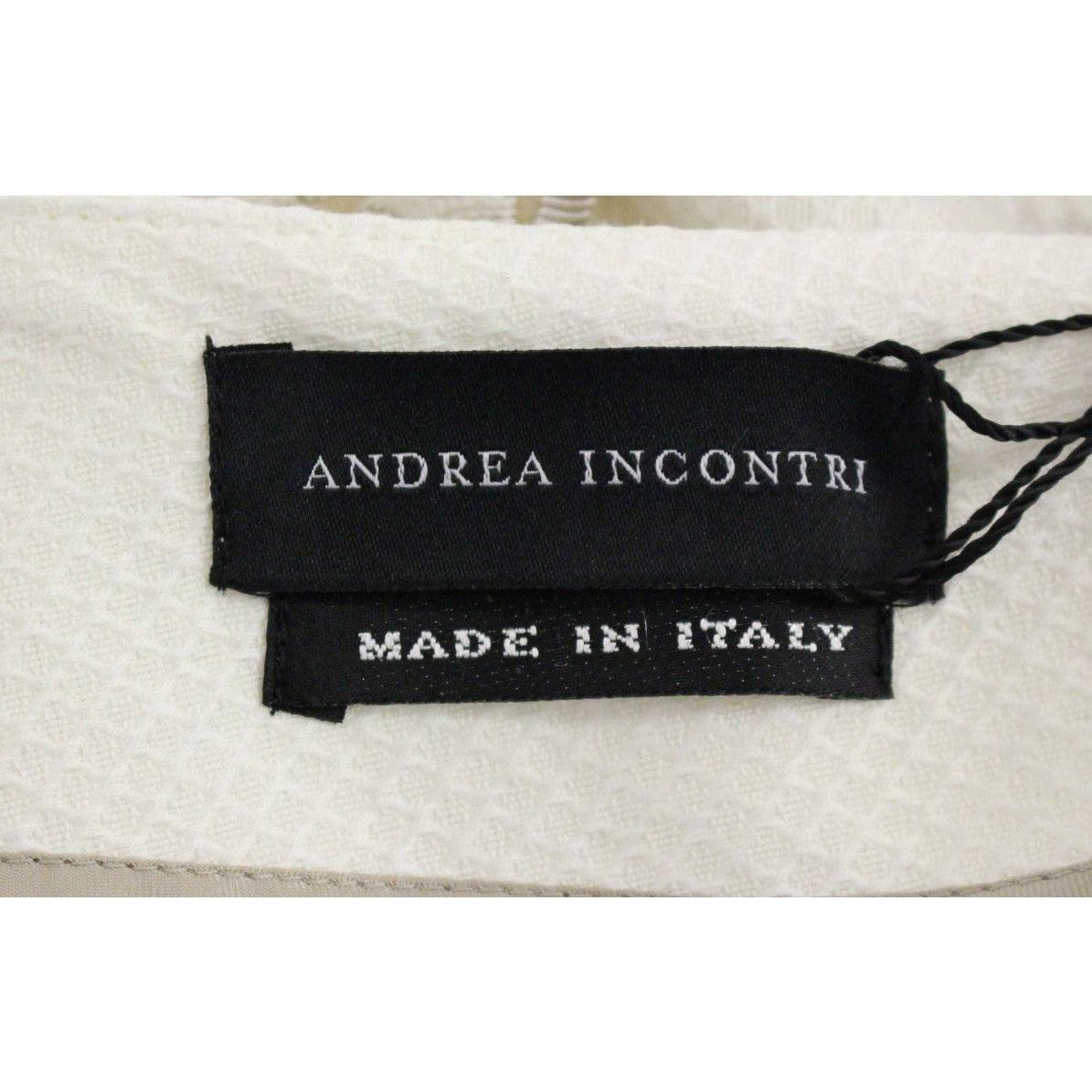Andrea Incontri | White Cotton Floral Embroidery Skirt | McRichard Designer Brands