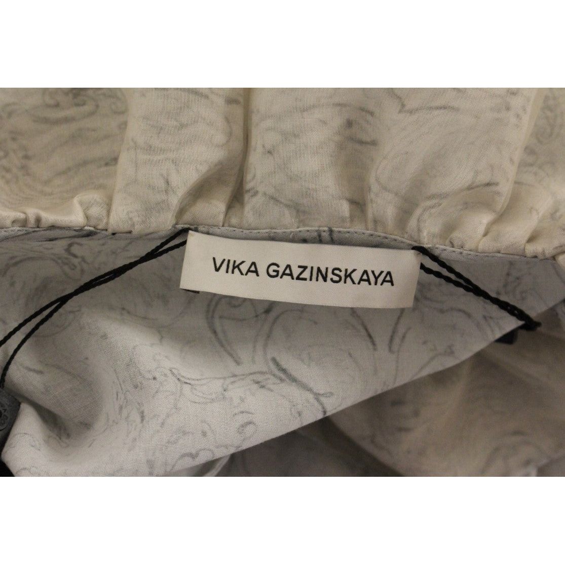 Vika Gazinskaya | Blue Cotton Blouse Tunic | McRichard Designer Brands