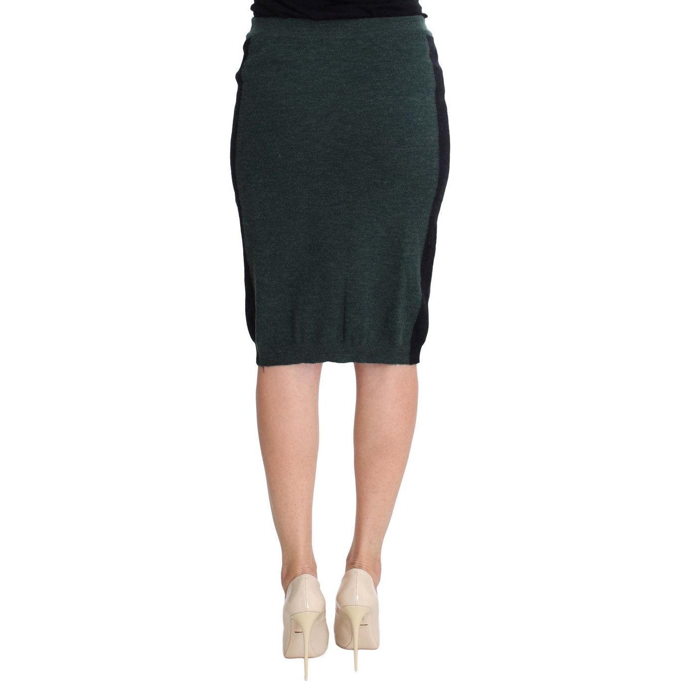MILA SCHÖN | Green Wool Blend Pencil Skirt | McRichard Designer Brands