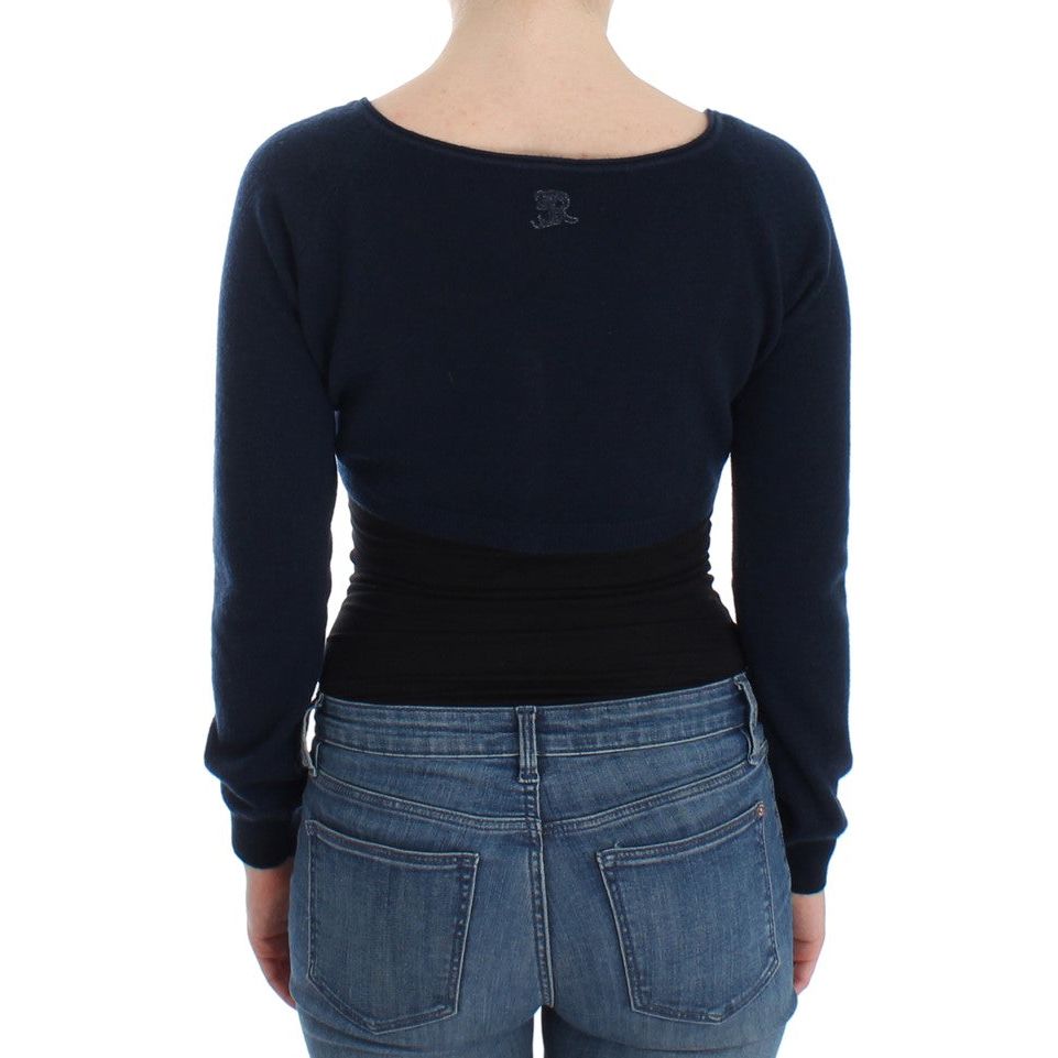 Ermanno Scervino | Blue Cashmere Cardigan Sweater | McRichard Designer Brands
