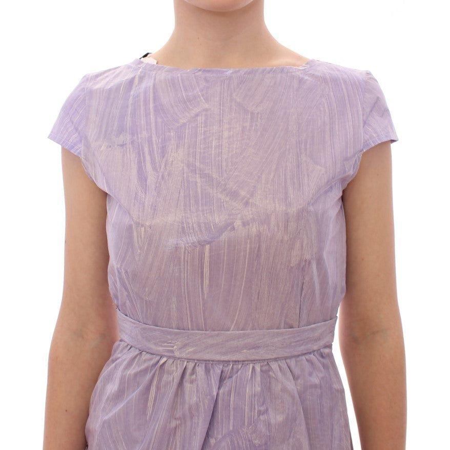 Licia Florio | Purple Cap Sleeve Below Knee Sheath Dress | McRichard Designer Brands