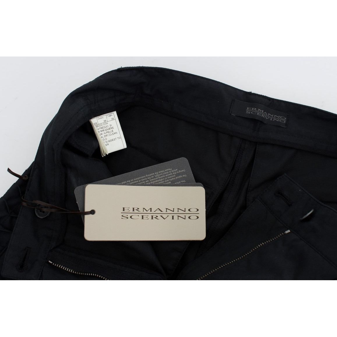 Ermanno Scervino | Blue Cotton 3/4 Length Pants | McRichard Designer Brands