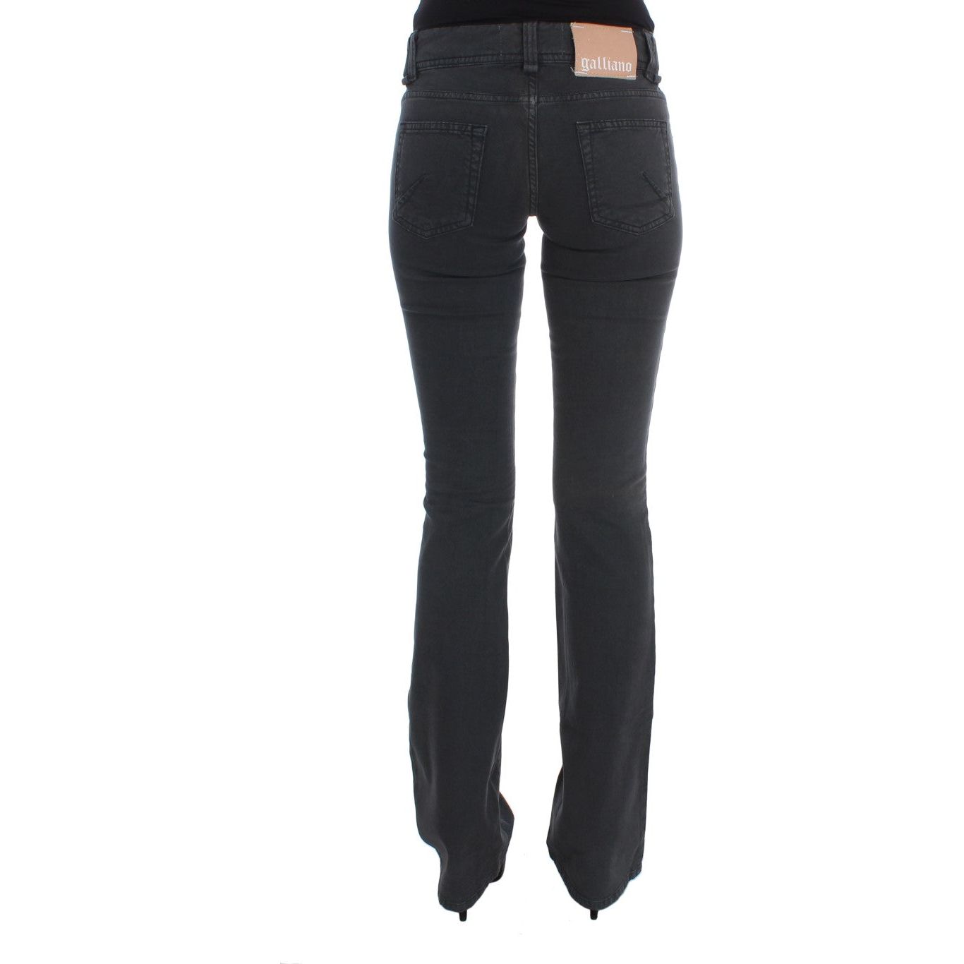 John Galliano | Blue Wash Cotton Blend Slim Fit Bootcut Jeans | McRichard Designer Brands