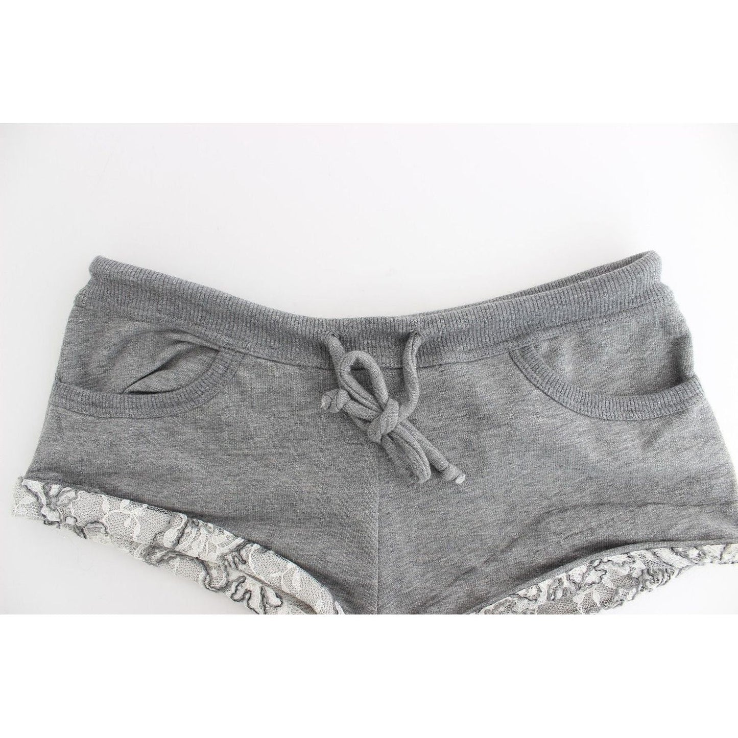 Ermanno Scervino | Lingerie Gray Mini Shorts Sleepwear Hotpants | McRichard Designer Brands