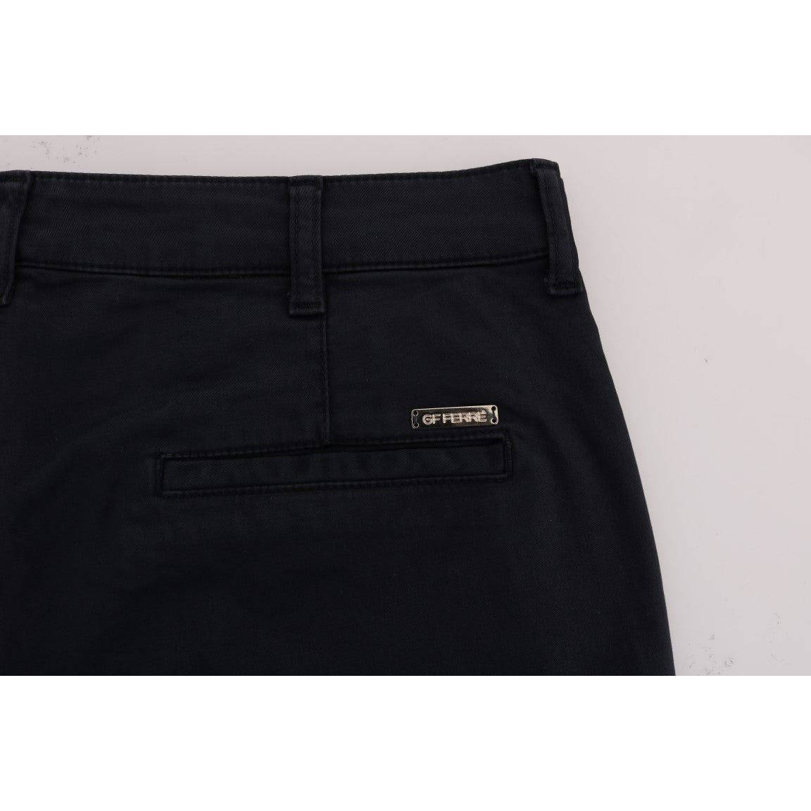 GF Ferre | Blue Cotton Stretch Chinos Pants | McRichard Designer Brands