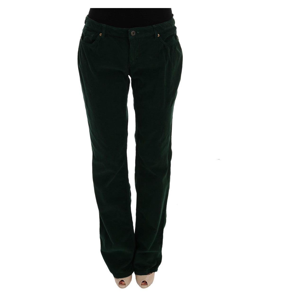 Dolce & Gabbana | Green Cotton Corduroys Jeans | McRichard Designer Brands