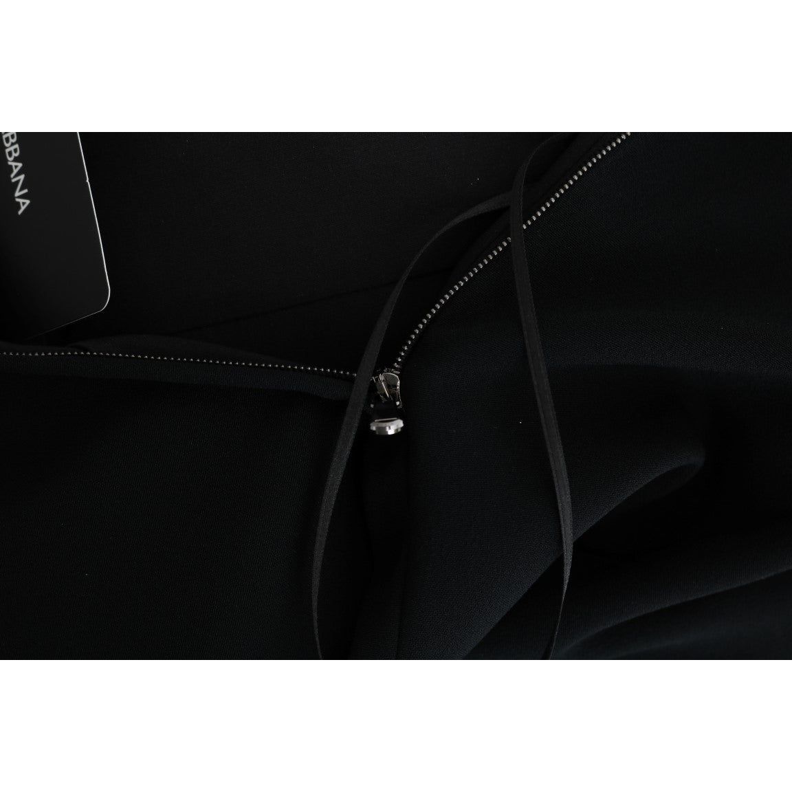 Dolce & Gabbana | Black Stretch Long Gown Sheath Dress | McRichard Designer Brands
