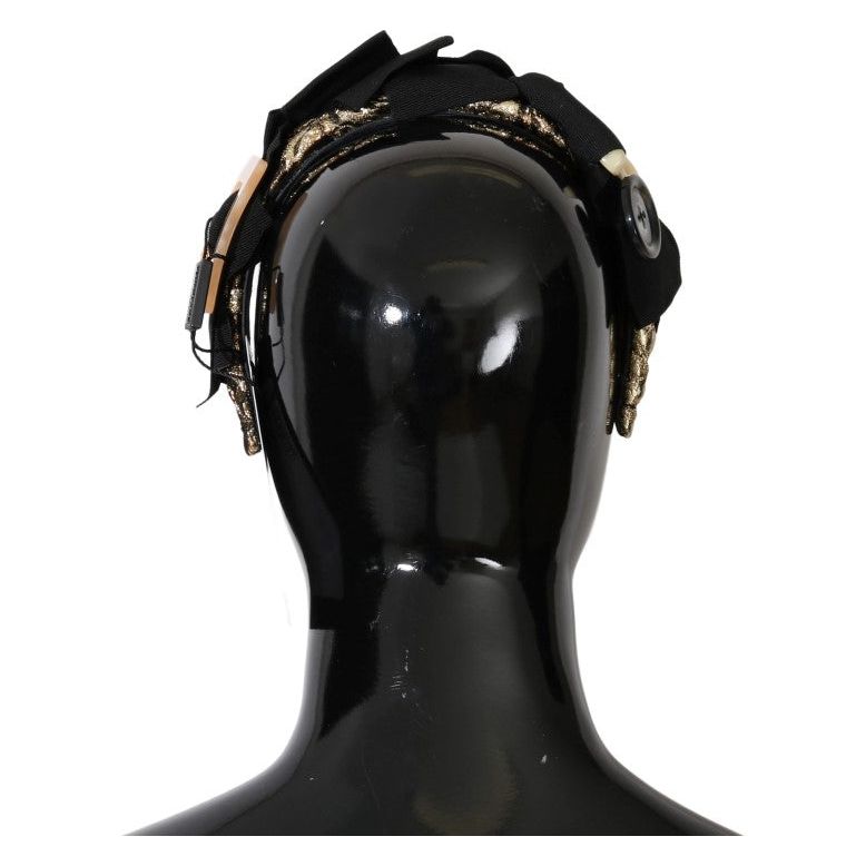 Dolce & Gabbana | Clear Crystal Brown Hair Headband | McRichard Designer Brands