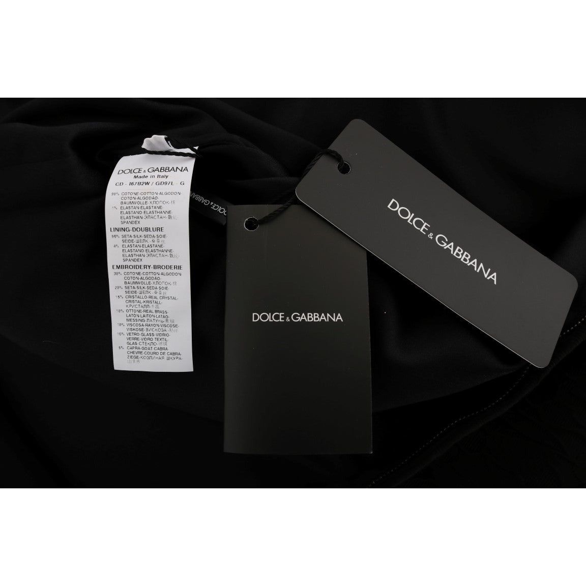 Dolce & Gabbana Black San Valentino Crystal Shift Dress