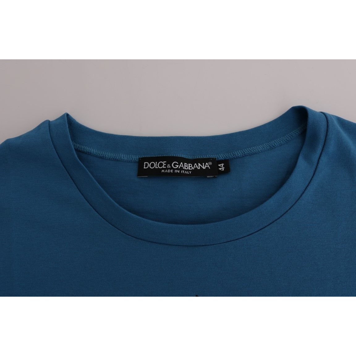 Dolce & Gabbana | Blue Cotton 2017 Motive T-Shirt | McRichard Designer Brands