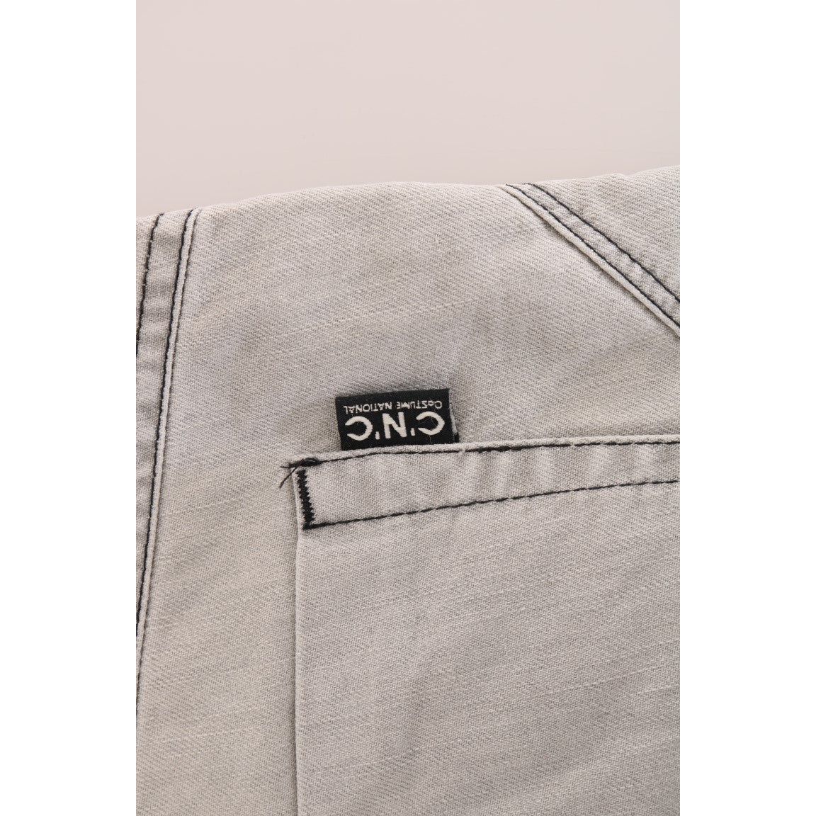 Costume National | Gray Wash Cotton Slim Jeans | McRichard Designer Brands