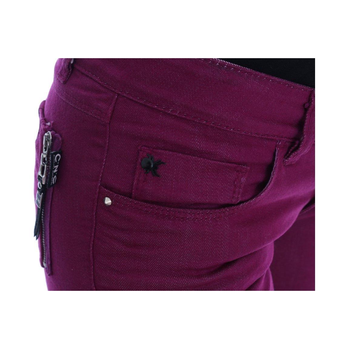 Costume National | Purple Cotton Stretch Slim Denim Jeans | McRichard Designer Brands