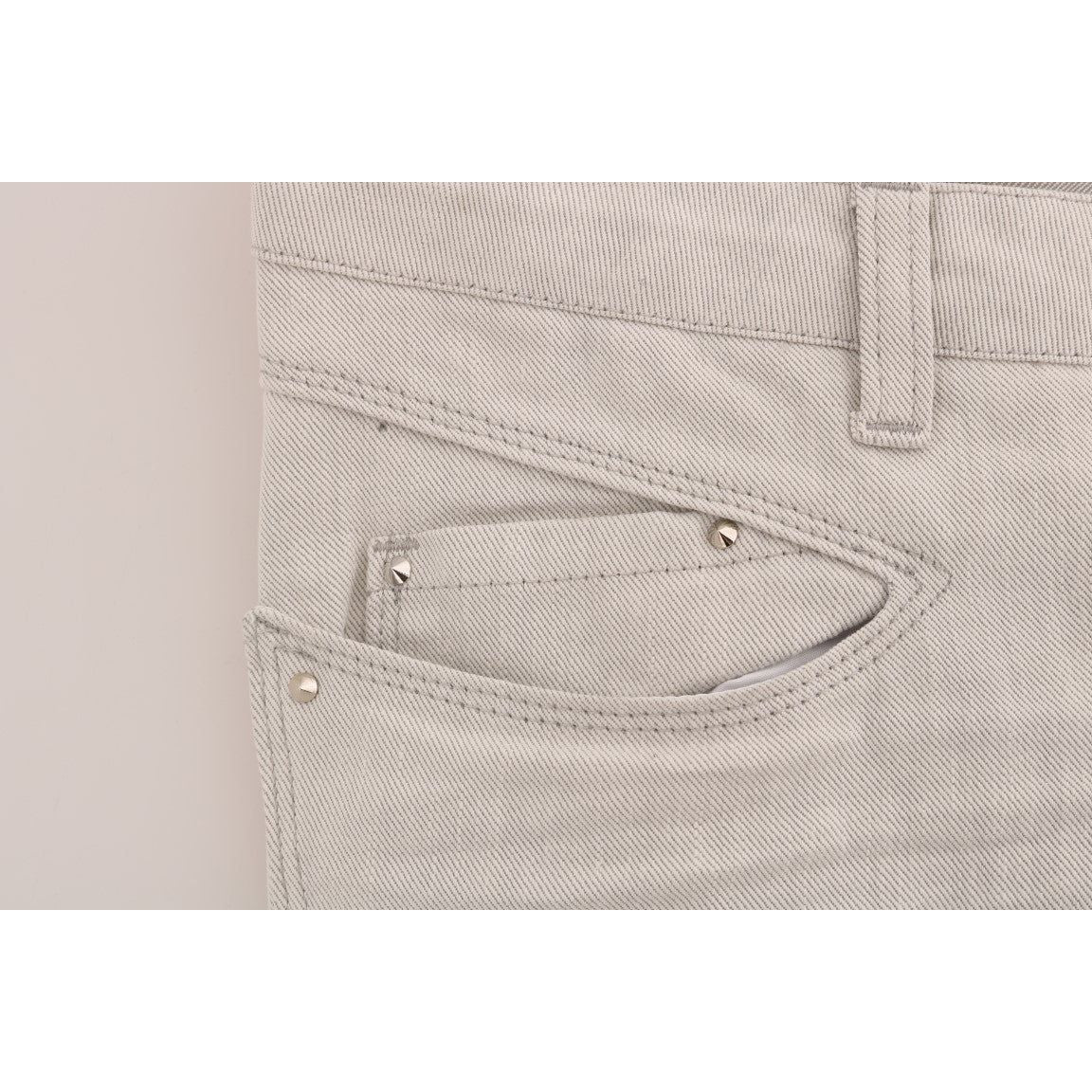 Costume National | White Cotton Stretch Slim Jeans | McRichard Designer Brands
